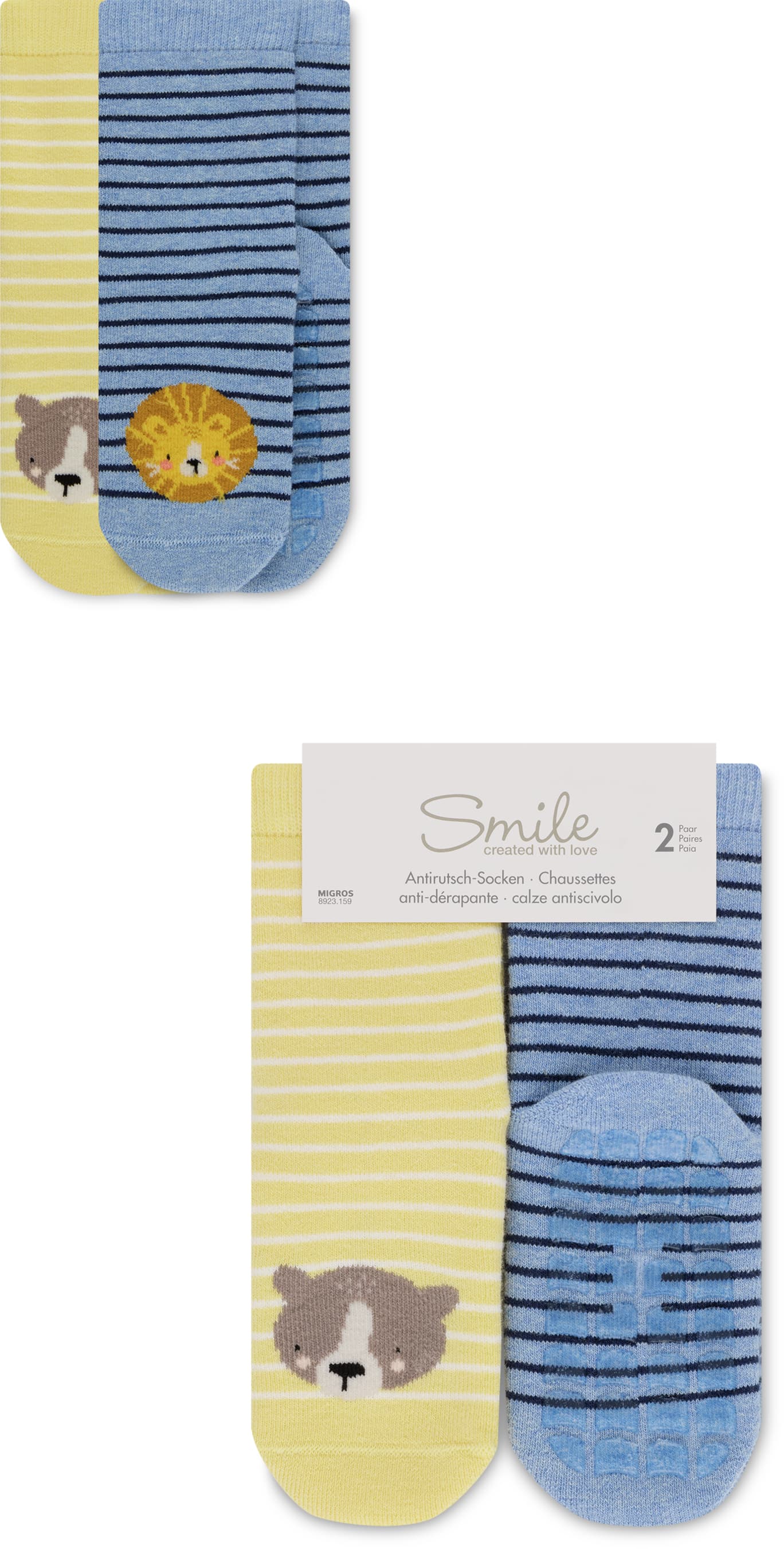 Baby Socken Bio Cotton, Duopack, antirutsch